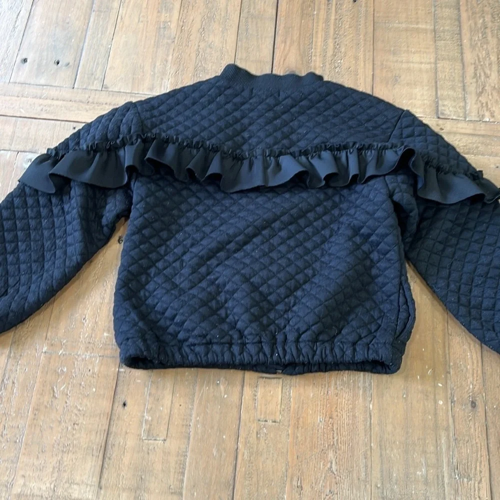 Habitual girls Jada black quilted jogger set